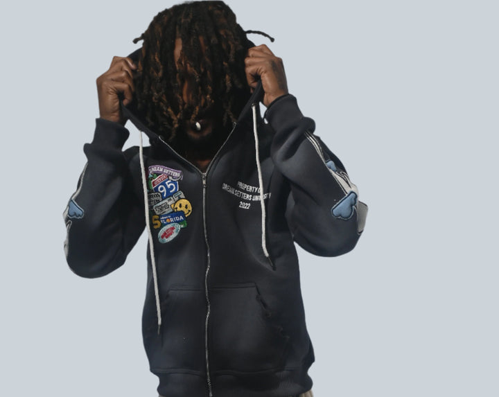 Dreamers Culture Zip Up "Ash Black"